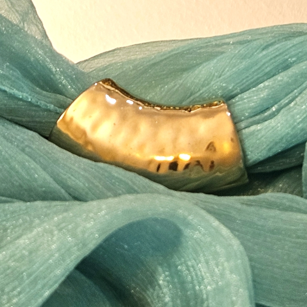 Vintage Gold-Tone Scarf Slide - Picture 1 of 4